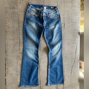 Vintage Ladies Silver Suki distressed Bootcut Jeans